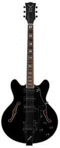 Vox Bobcat S66B Bigsby w/Case - Jet Black
