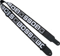 BOSS Monogram Guitar Strap - BLACK w/White Logo