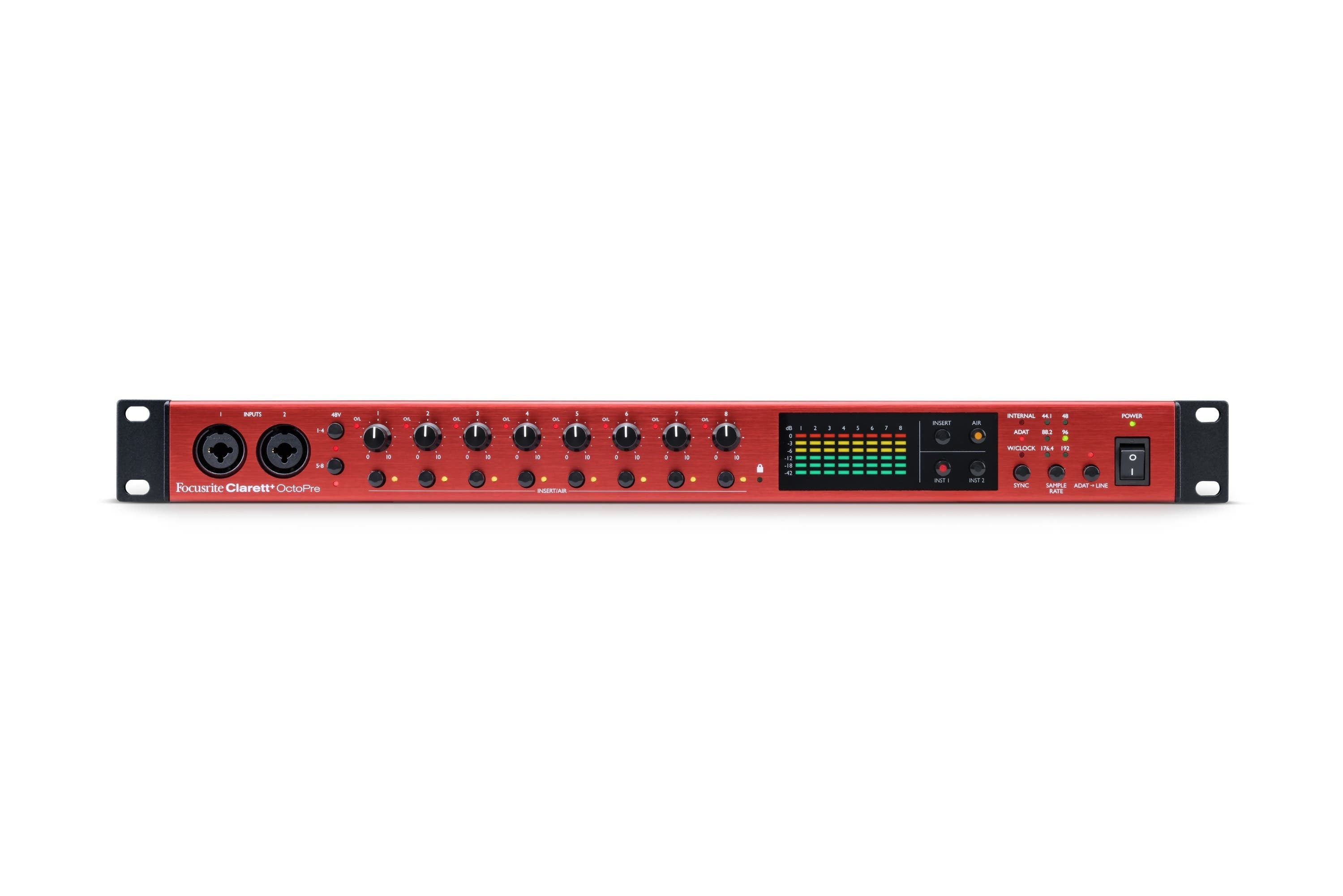 Focusrite Clarett+ Octopre 8ch ADAT Microphone Preamp