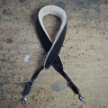 Colonial Leather Wool Padded Banjo Cradle Strap w/Hooks - Black