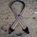 Colonial Leather Jacquard/Poly Ukulele Strap - Tan Zig-zag