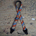 Colonial Leather Jacquard/Poly Ukulele Strap - Red/Yellow/Blue