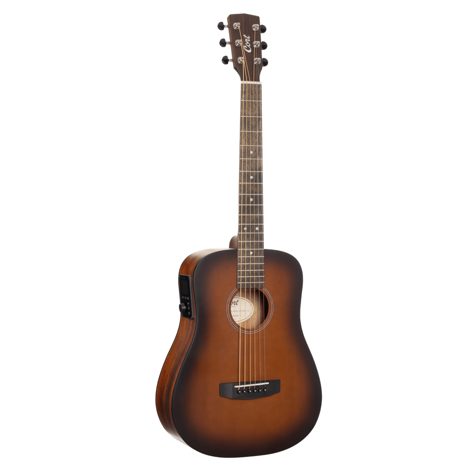 Cort Earth GO 3/4 Travel Acoustic w/HyVibe H2 Preamp / Effects - Brown Burst OP