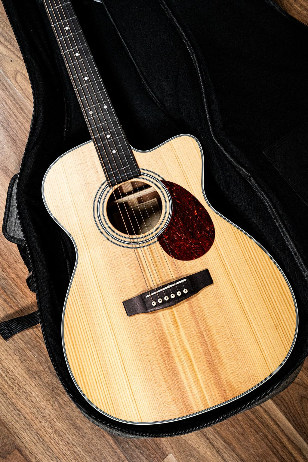 Cort L500E Acoustic Electric Guitar Package w/Gigbag - Open Pore Natural