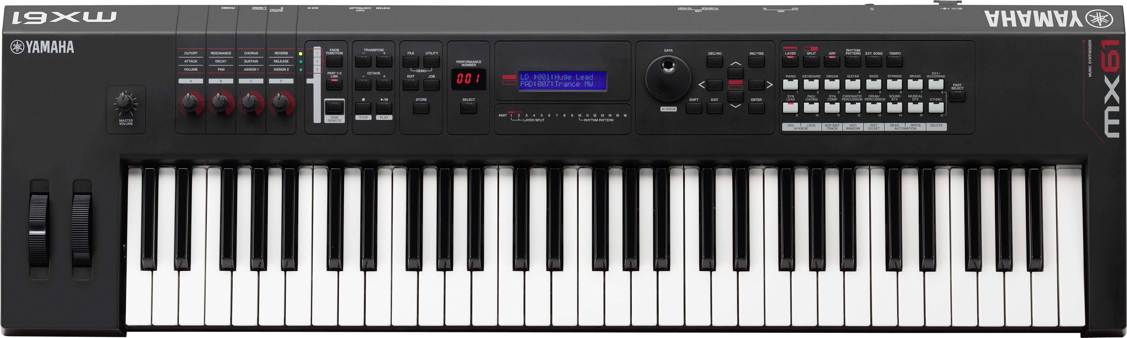 Yamaha MX61 BK 61-note Synthesizer w/Motif Sounds - Black