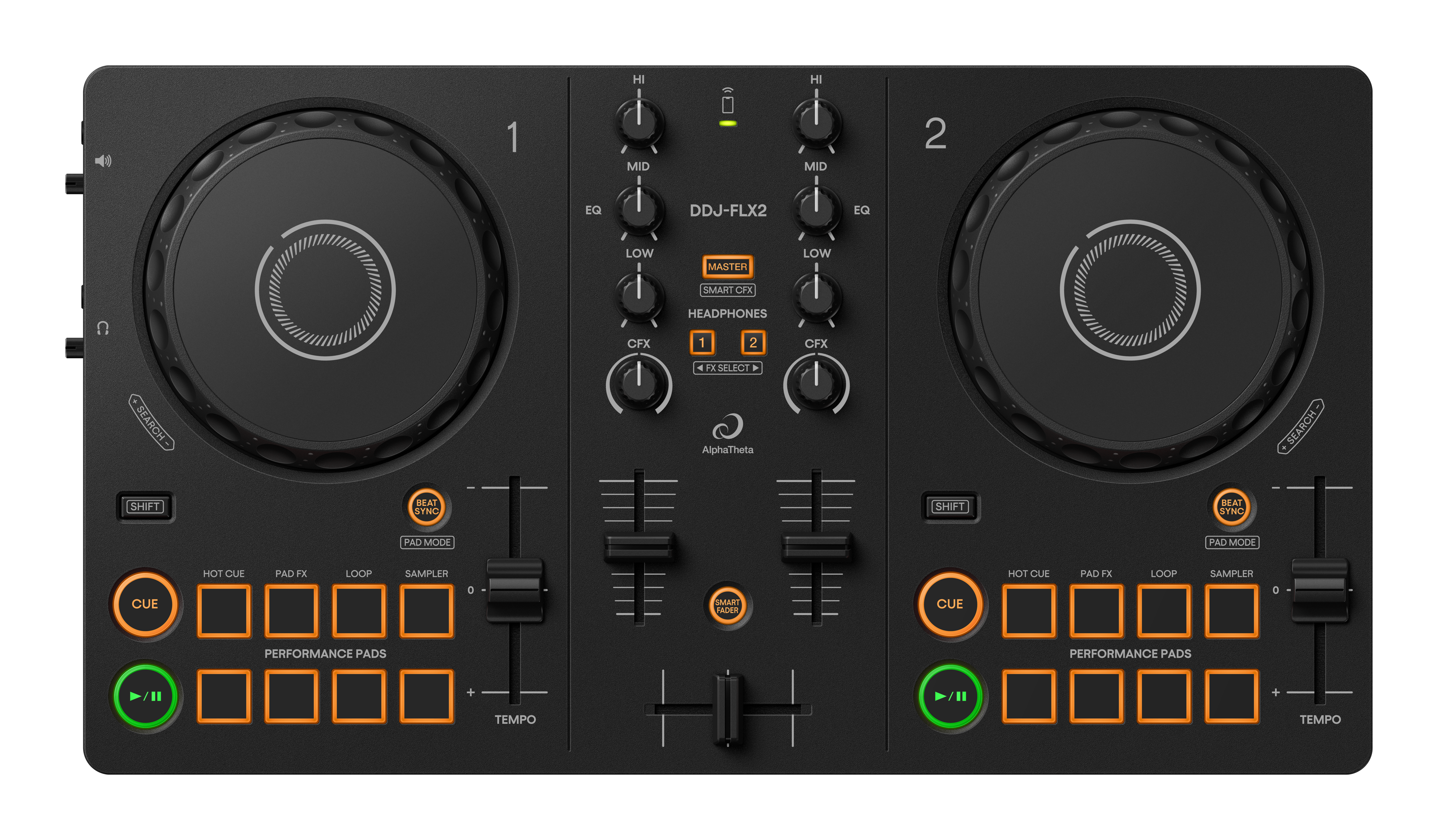 AlphaTheta DDJ-FLX2 Compact DJ Controller
