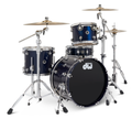 DWe 4pc Shell Pack + Cymbal Bundle Electronic Kit - Midnight Blue Metallic (Lacquer Gloss) + Rubix24 Interface