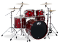 DWe 5pc Electronic Kit w/Cymbal + HW Bundle - Black Cherry Metallic (Lacquer Gloss) + Rubix24 Interface