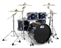 DWe 5pc Shell Pack + Cymbal Bundle Electronic Kit - Midnight Blue Metallic (Lacquer Gloss) + Rubix24 Interface