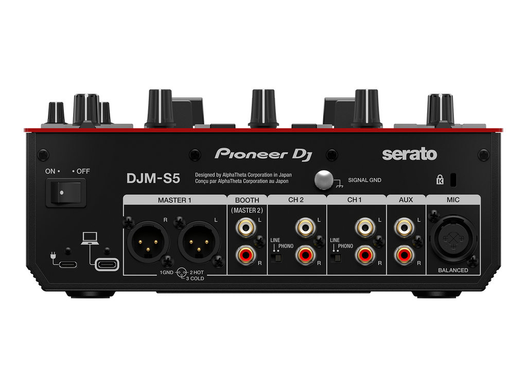 Pioneer DJ DJM-S5 Scratch-style 2-channel DJ Mixer - Gloss Red