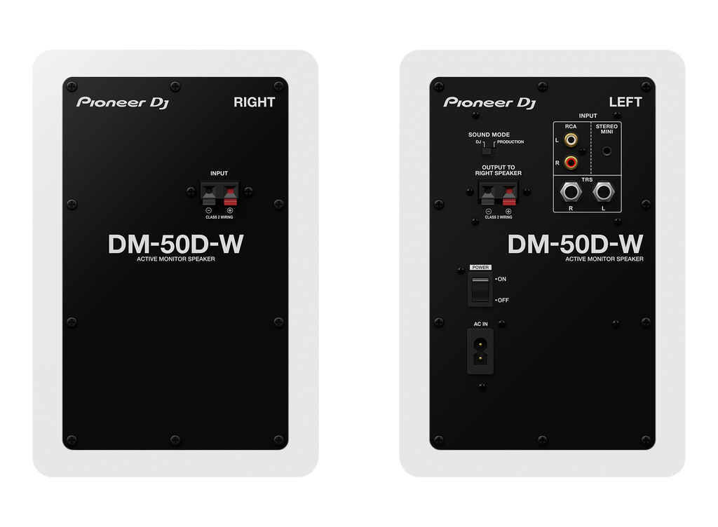 Pioneer DJ DM-50D 5in Desktop Monitor System - White