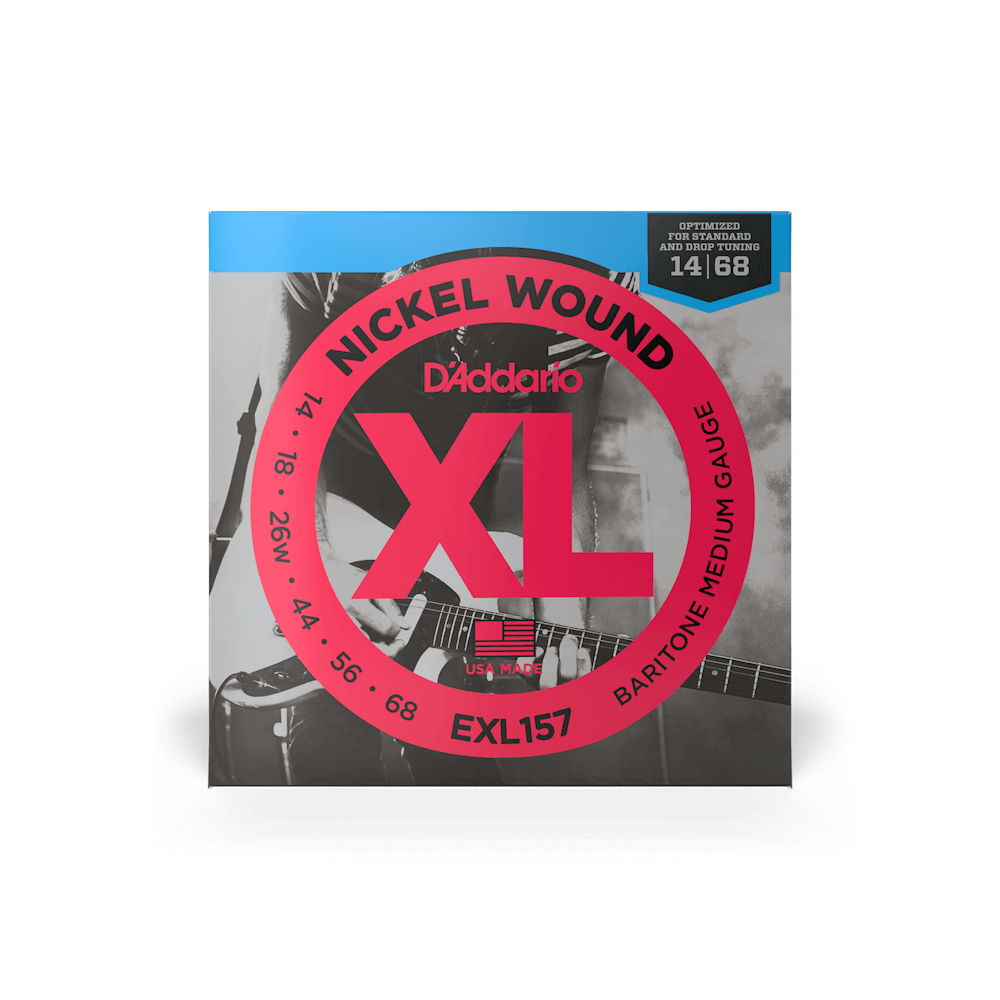 D'Addario Medium Baritone Guitar String Set - 14-68 (EXL157)