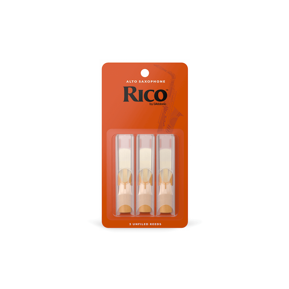 Rico Alto Saxophone Reeds - Pack of 3 - Strength 3.0