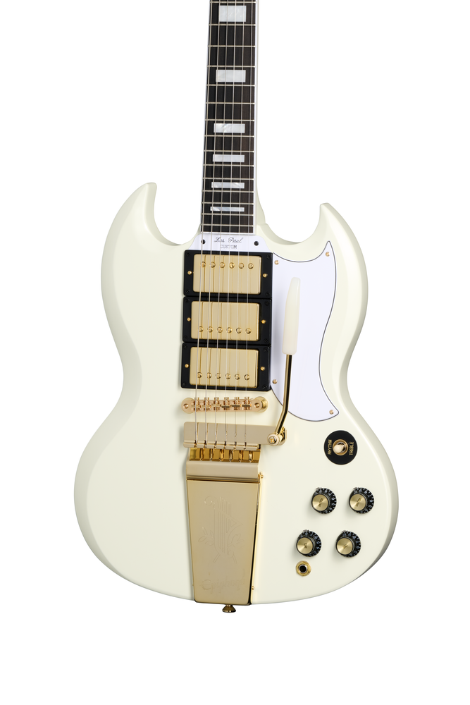 Epiphone 1963 Les Paul SG Custom Maestro w/Case - Classic White