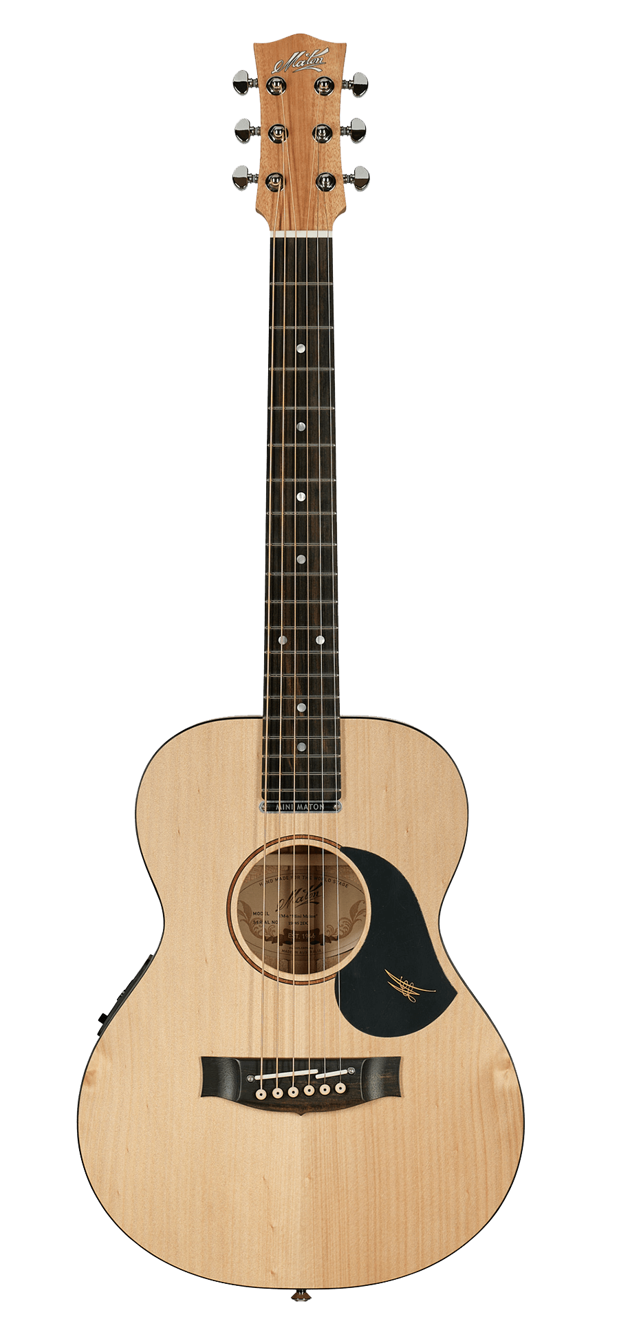 Maton EM-6 Mini Acoustic Electric Guitar w/Case - Natural Satin
