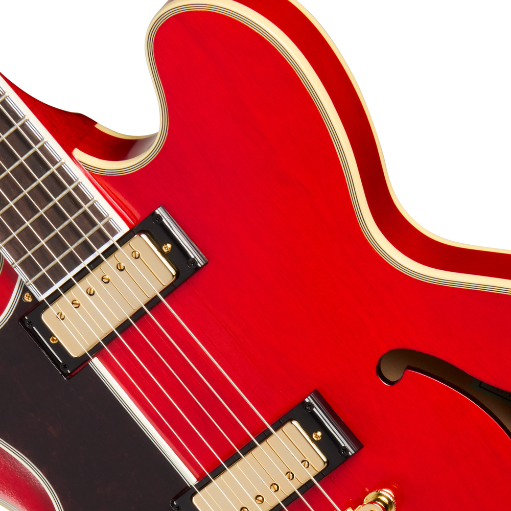Epiphone Masterbuilt Gem Archer Sheraton - Cherry Red - Left Handed