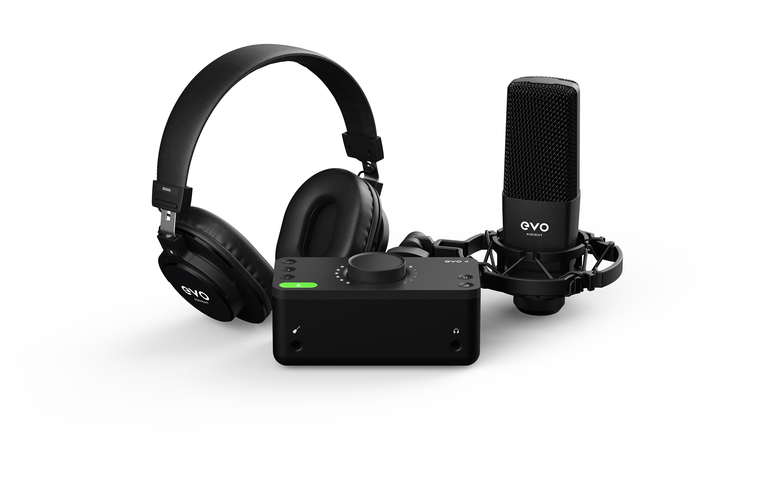 Audient EVO4 SRB (Start Recording Bundle) Interface w/Mic + Headphones