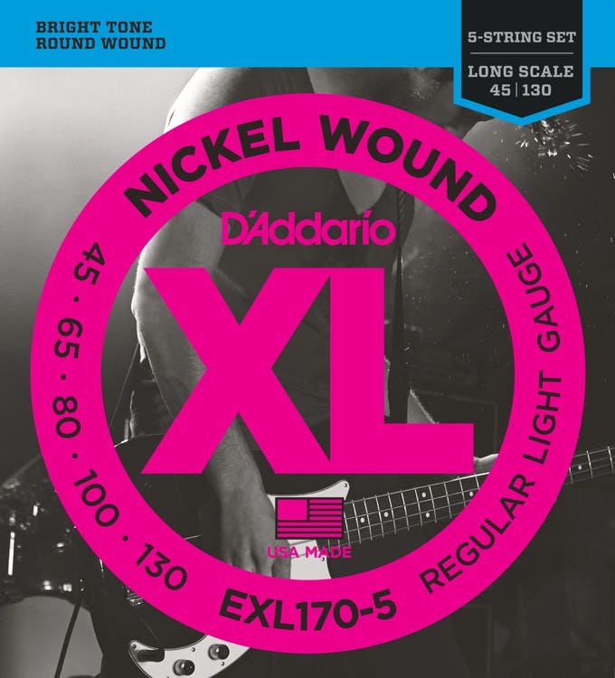 D'Addario EXL170-5 Bass 5-String Set 45-130