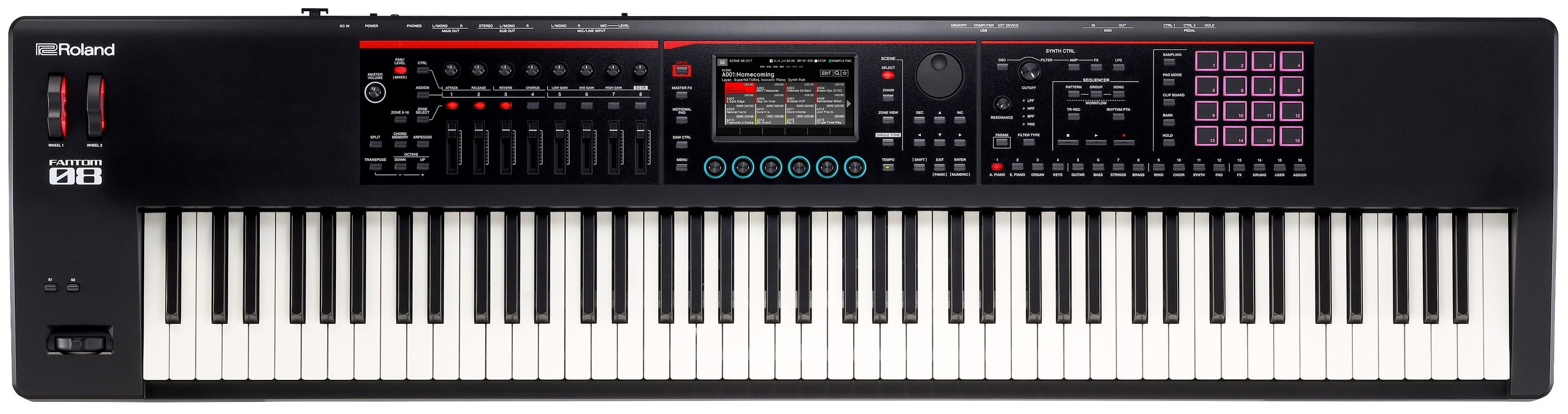 Roland FANTOM-08 Synthesizer Workstation Keyboard