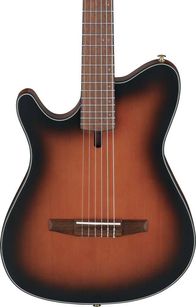 Ibanez FRH10N LH Nylon String Guitar - Left Handed - Brown Sunburst Flat