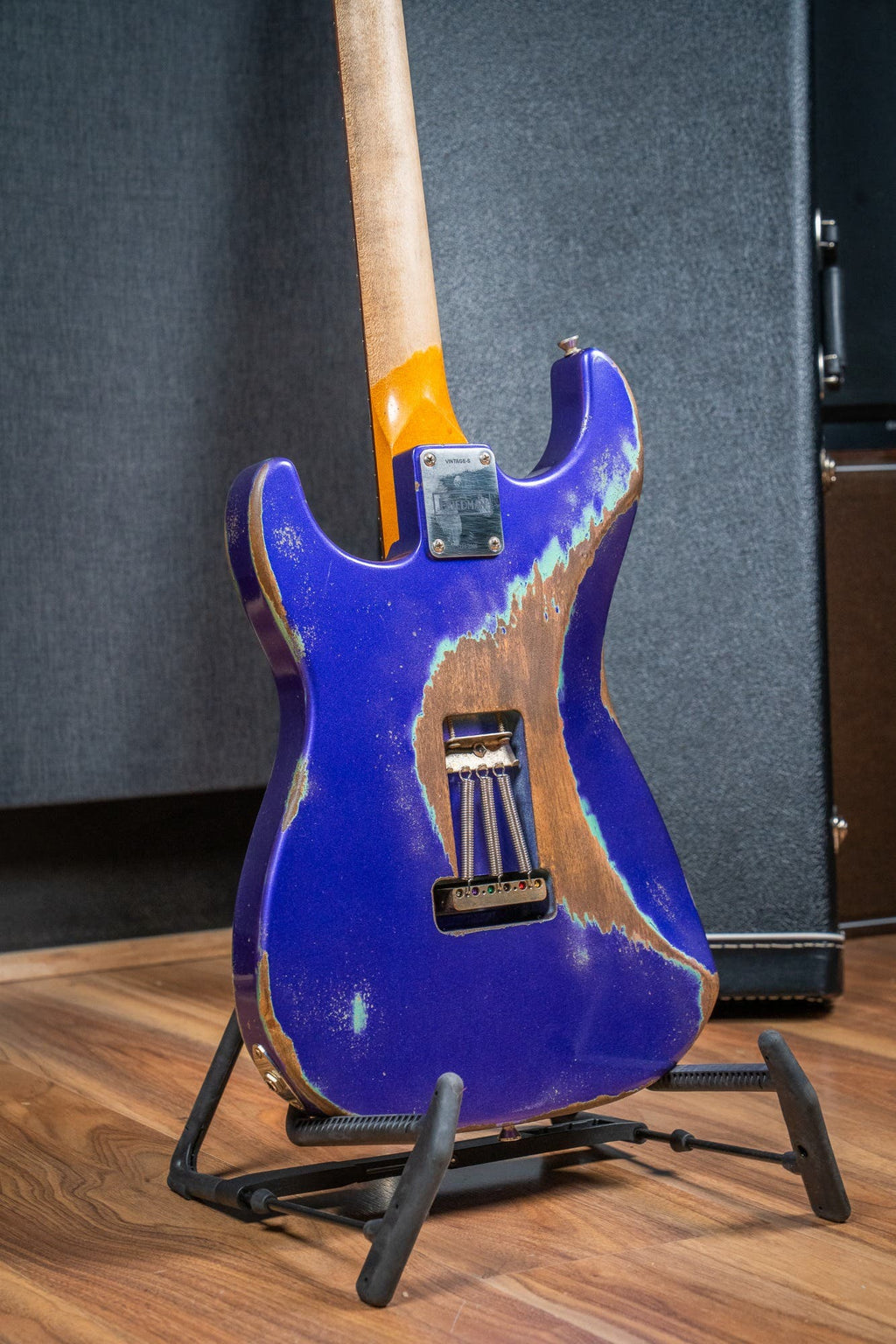 Friedman Vintage S HSS - Rosewood FB - Nitro Heavy Aged Purple Metallic Over Sage Green