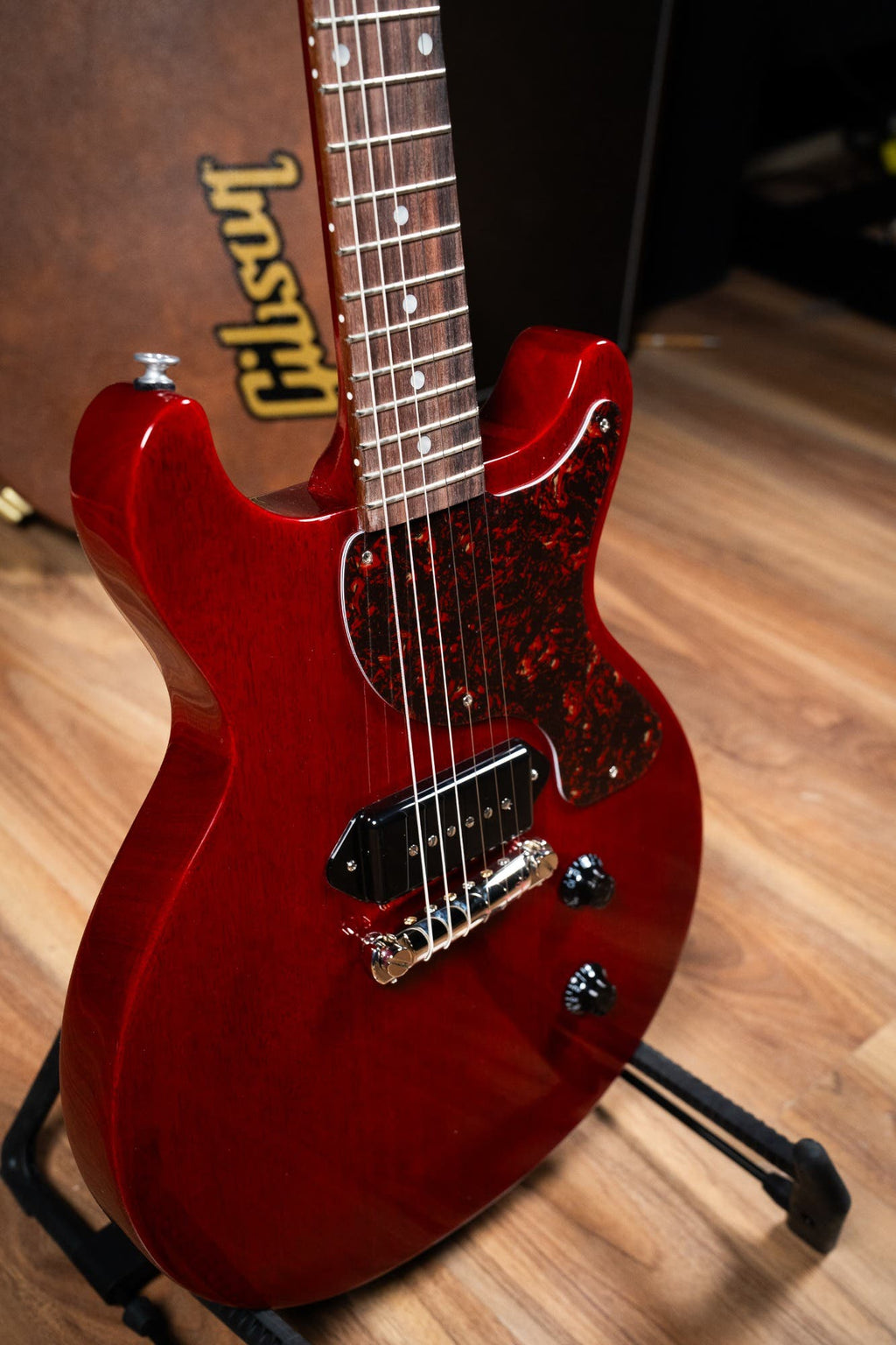 Gibson Les Paul Junior Double Cut - Tortoise Pickguard - Vintage Cherry