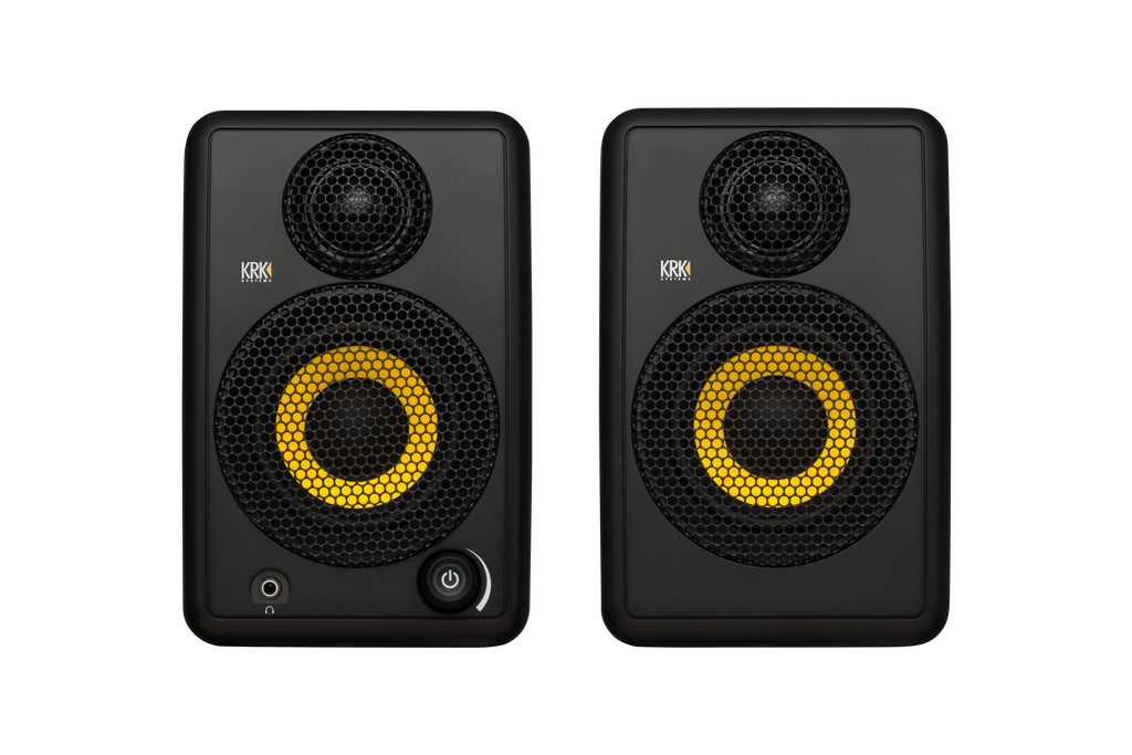 KRK GoAux3 Portable Studio Monitors w/Stands + Transport Bag
