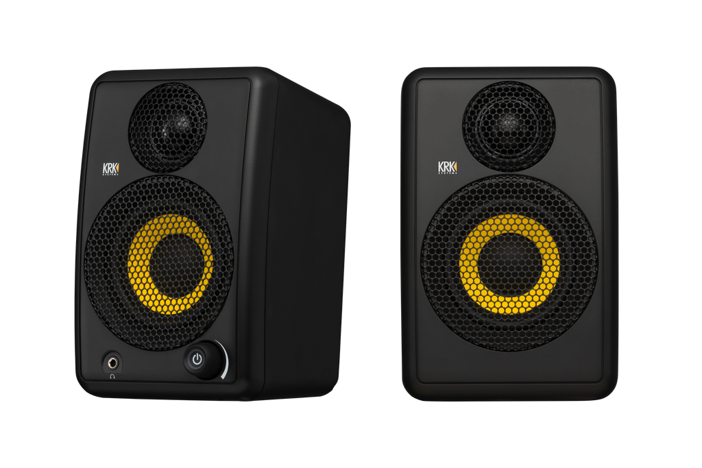 KRK GoAux3 Portable Studio Monitors w/Stands + Transport Bag
