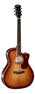 Cort Gold A8 Acoustic Electric Guitar w/Deluxe Soft Case - Light Burst