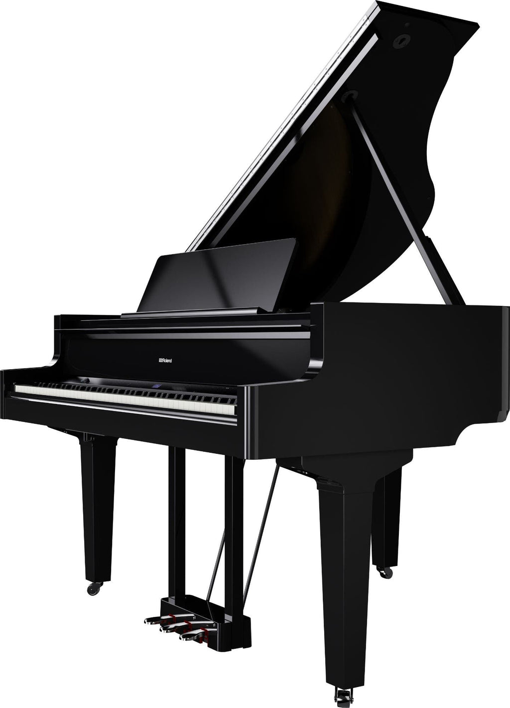 Roland GP9MPE Mini Digital Grand Piano w/Moving Keys + Matching Bench - Polished Ebony