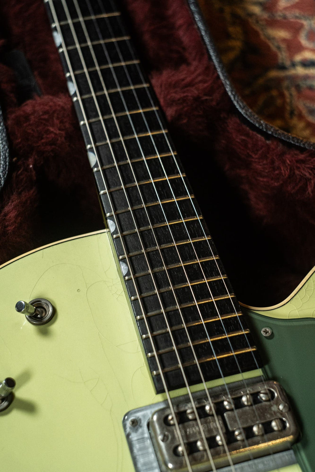 Gretsch USA G6118-R-CST Anniversary Relic Stephen Stern Masterbuilt - 2-Tone Smoke Green (#UC07030197) - Pre-Owned