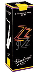 Vandoren zz jazz tenor sax reeds - box of 5 - strength 3.0