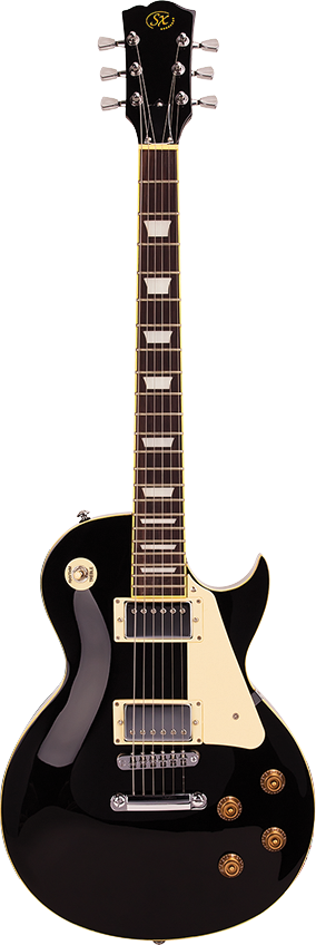 SX GTSE3SKB "LP" Style Electric Guitar w/Accessories - Black