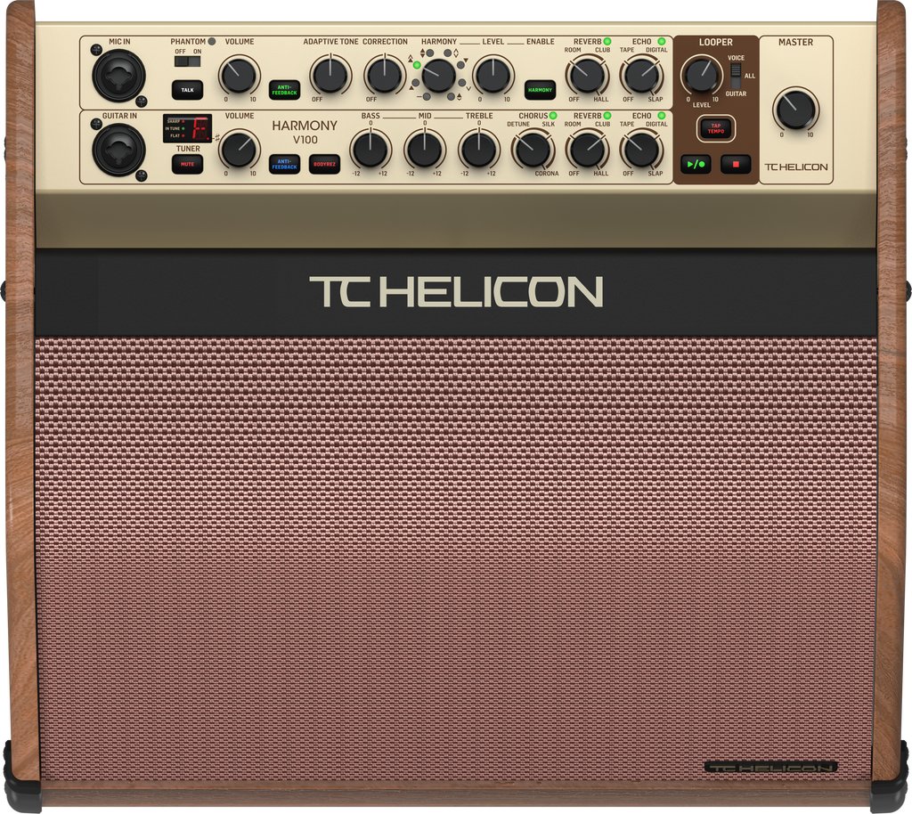 TC Helicon Harmony V100 Acoustic Amplifier w/Built in Effects + Looper + Footswitch