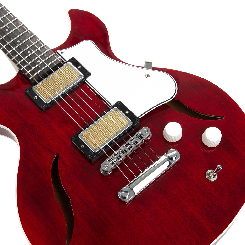 Harmony Standard Comet Electric Guitar W/MONO Vertigo Bag  - Transparent Red