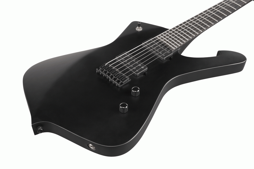 Ibanez Iron Label Iceman ICTB721 7-String Guitar w/Gigbag - Black Flat