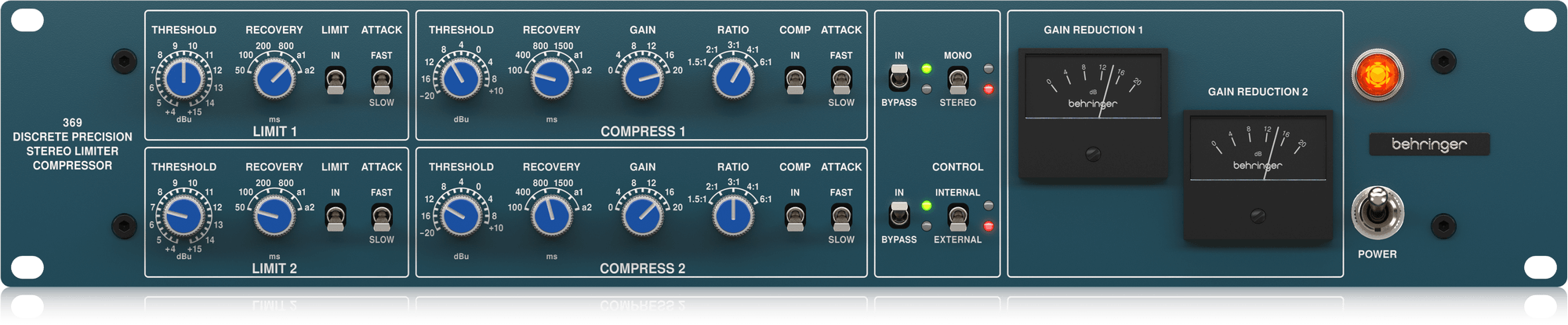 Behringer 369 2-ch Stereo Compressor + Limiter