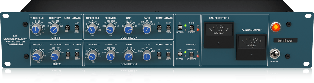 Behringer 369 2-ch Stereo Compressor + Limiter