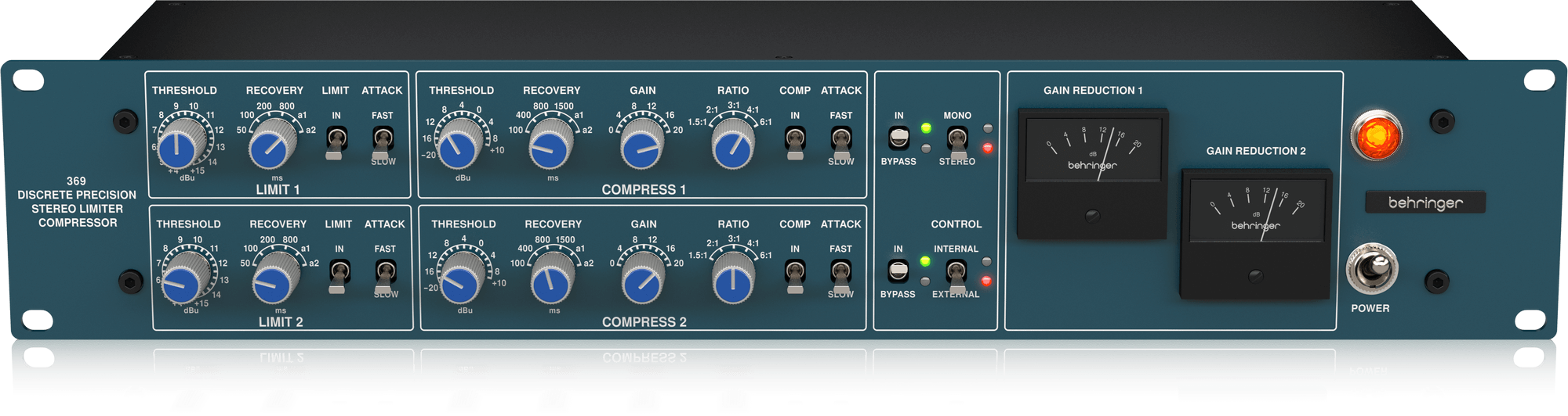 Behringer 369 2-ch Stereo Compressor + Limiter