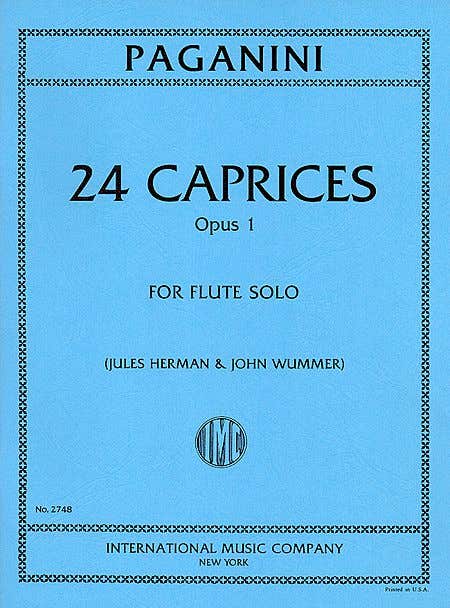 Caprices 24 Op 1 Ed Wummer Fl Solo