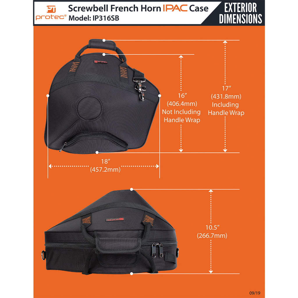 Protec iPAC Screw Bell French Horn Case (IP316SB)
