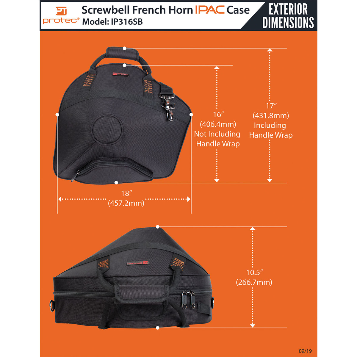 Protec iPAC Screw Bell French Horn Case (IP316SB)