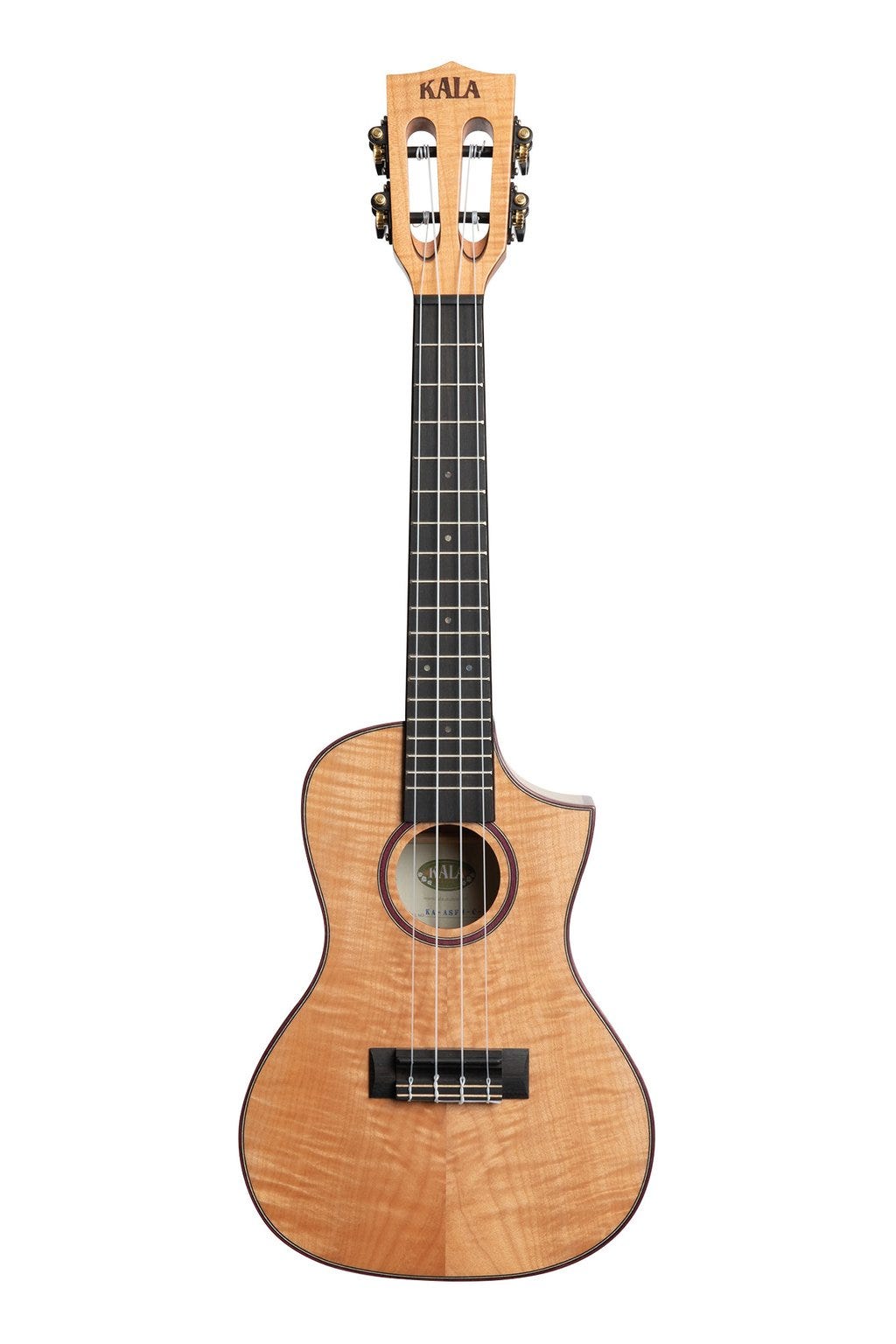 Kala Solid Flame Maple Concert Ukulele w/Cutaway (KA-ASFM-C-C)