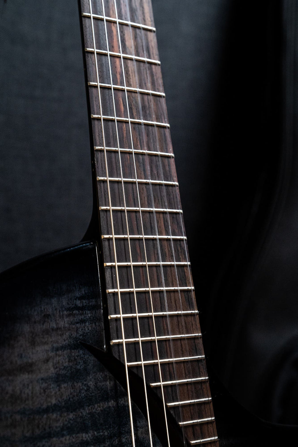 Katoh Hispania Chambered Solidbody Nylon String Guitar w/Bag - Trans Black