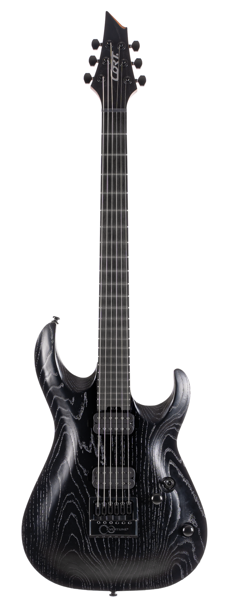 Cort KX700 EverTune Electric Guitar w/Bag - Open Pore Black
