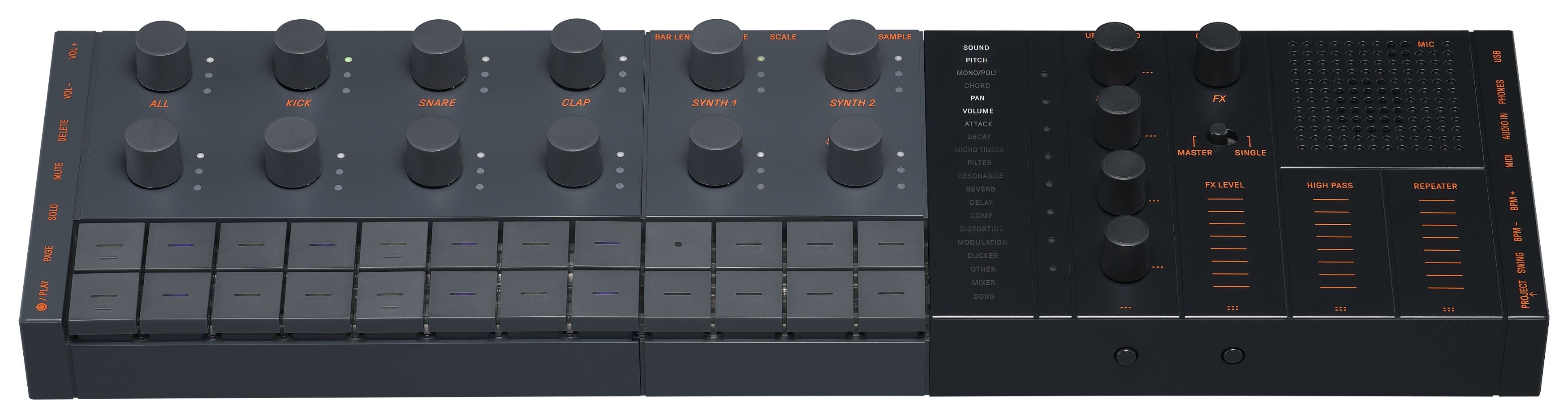 Yamaha SEQTRAK Portable Synth / Music Production Studio - Black