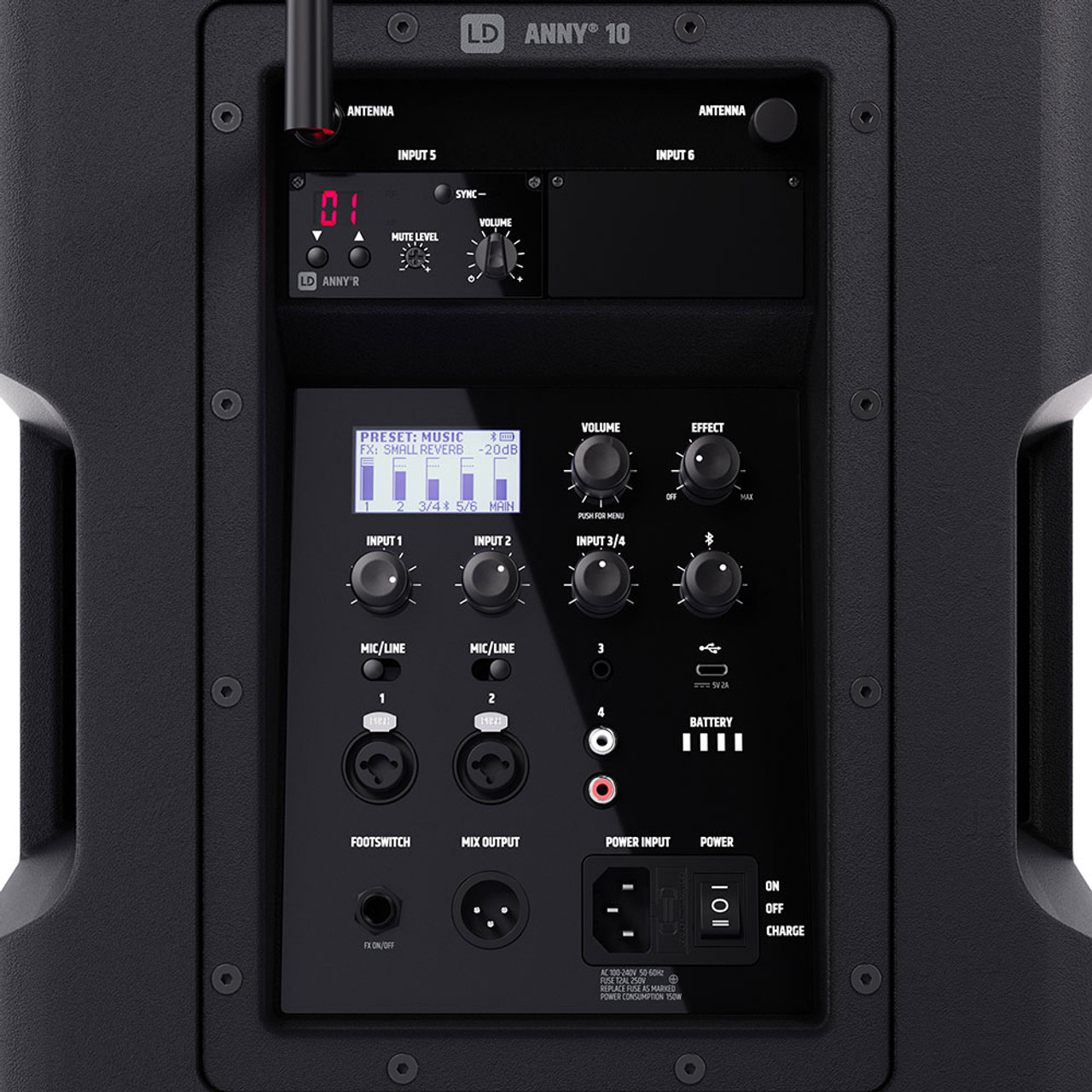 LD Systems ANNY10 HHD B5 Portable PA System - 10" PA w/ 1x Handheld Mic