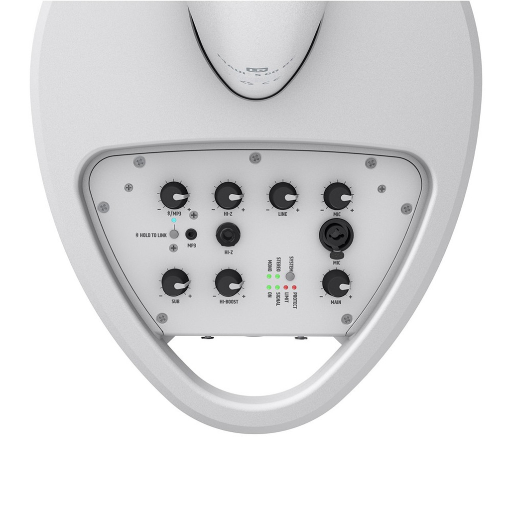 LD Systems MAUI 5 GO 100 Column PA System with Mixer & Battery Pack - White