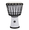 Latin Percussion LP 7" Rope Tuned Circle Djembe - White (LP1607WH)