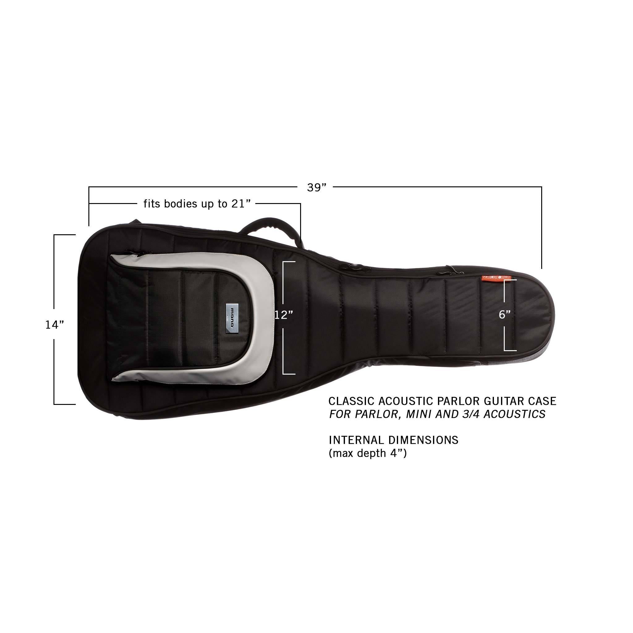 Mono M80 Acoustic Parlour Guitar Case - Black